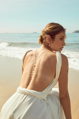 Paraiso - Blue back necklace with pearls