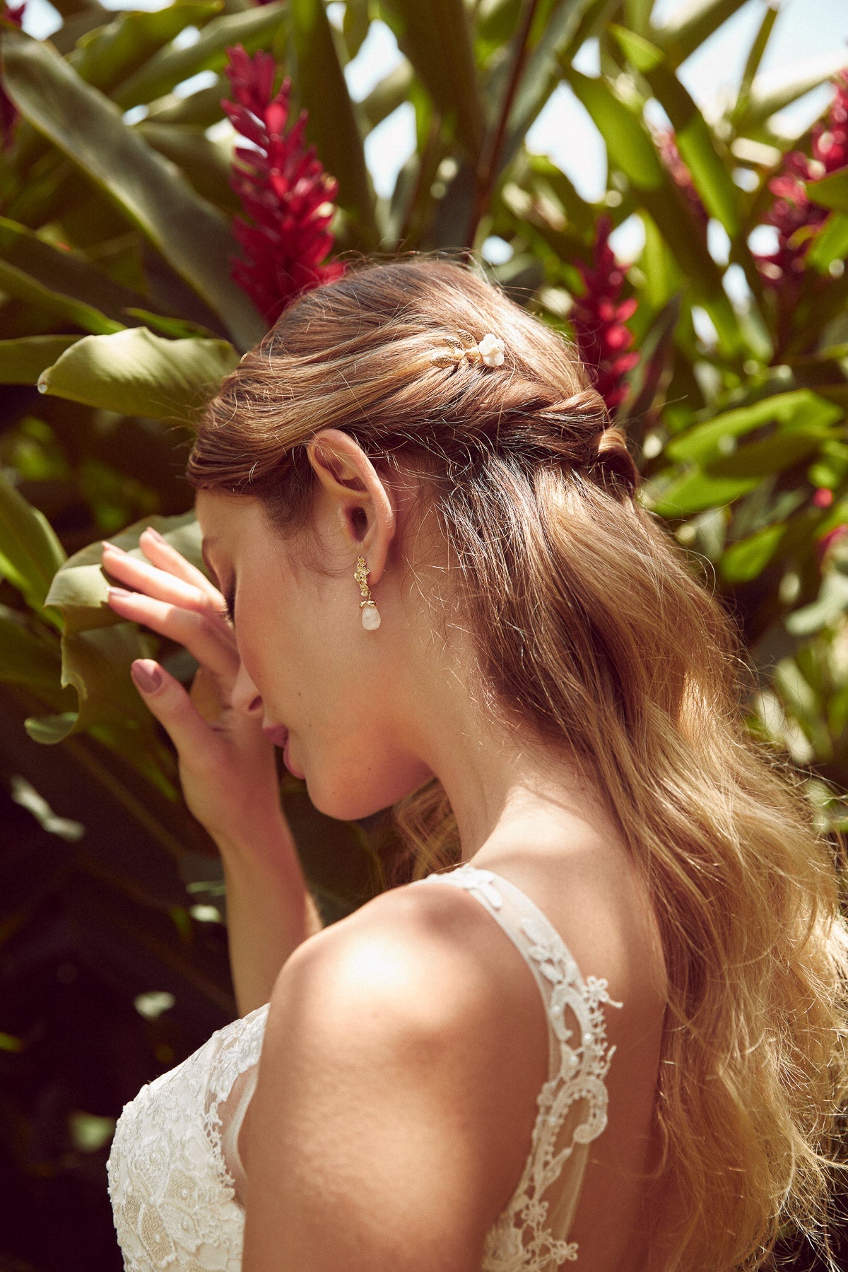 Andressa - Boucles d'oreilles quartz - Boucles d'oreilles courtes - Atelier Lilac