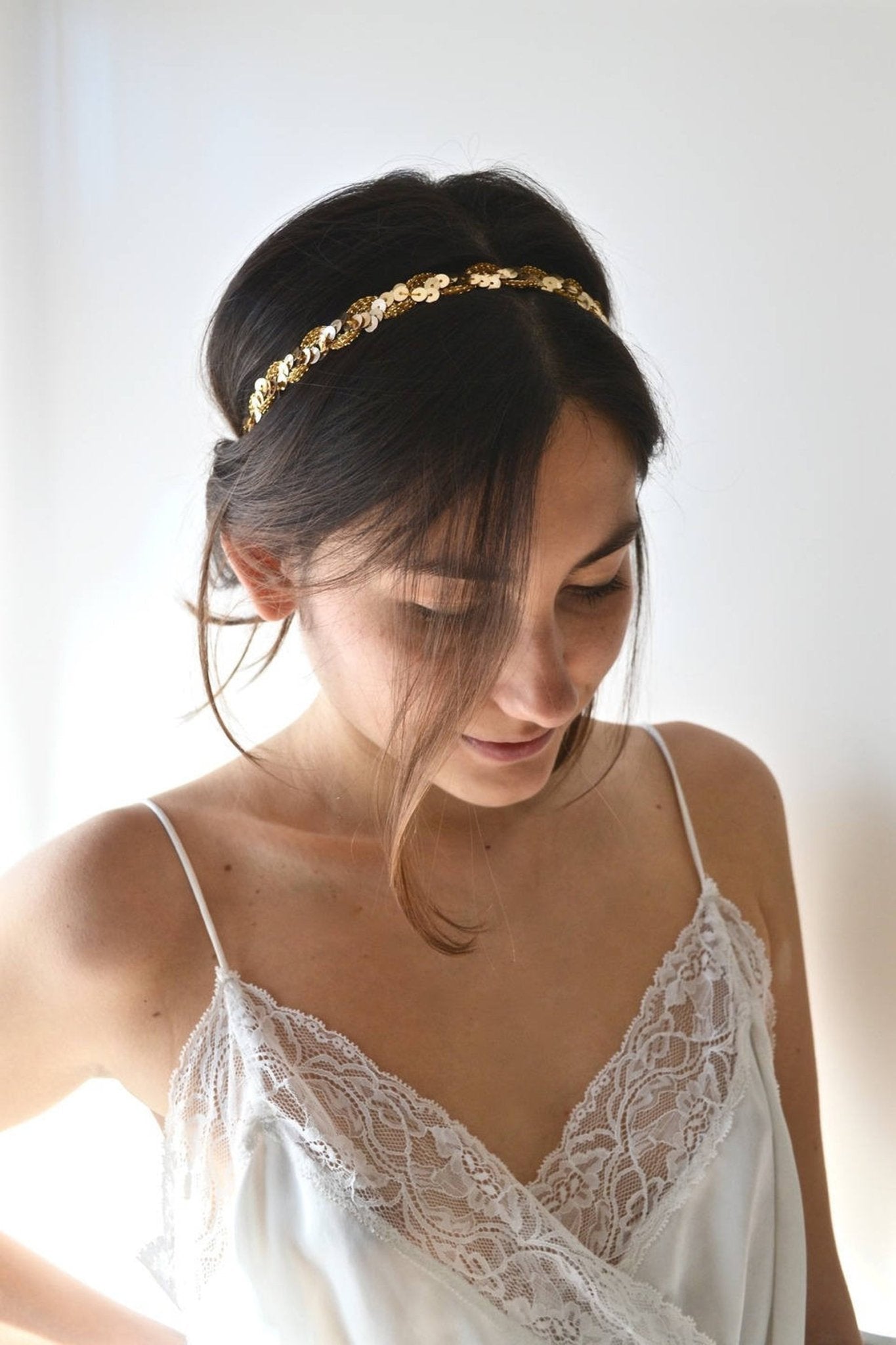 Charme - Headband ondulés sequins Bohème - Headband - Atelier Lilac