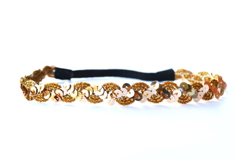 Charme - Headband ondulés sequins Bohème - Headband - Atelier Lilac