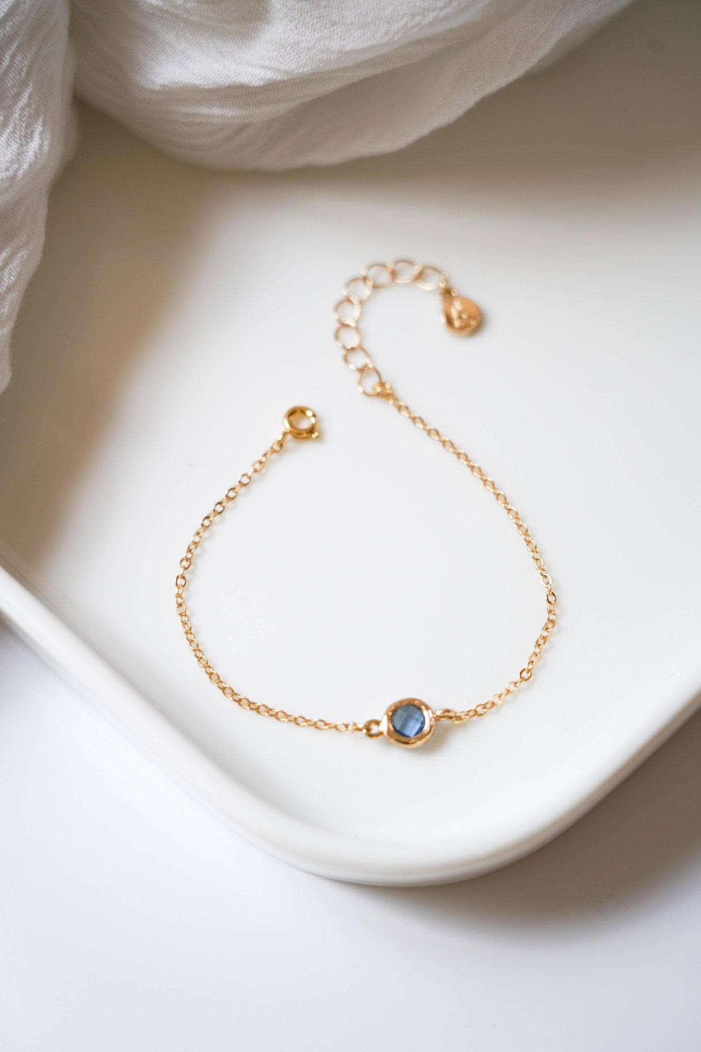 Claire - Bracelet mariage pierre bleue - Bracelet - Atelier Lilac
