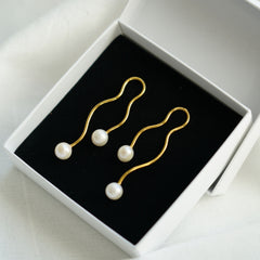 Clara - Brincos modernos Pedras naturais