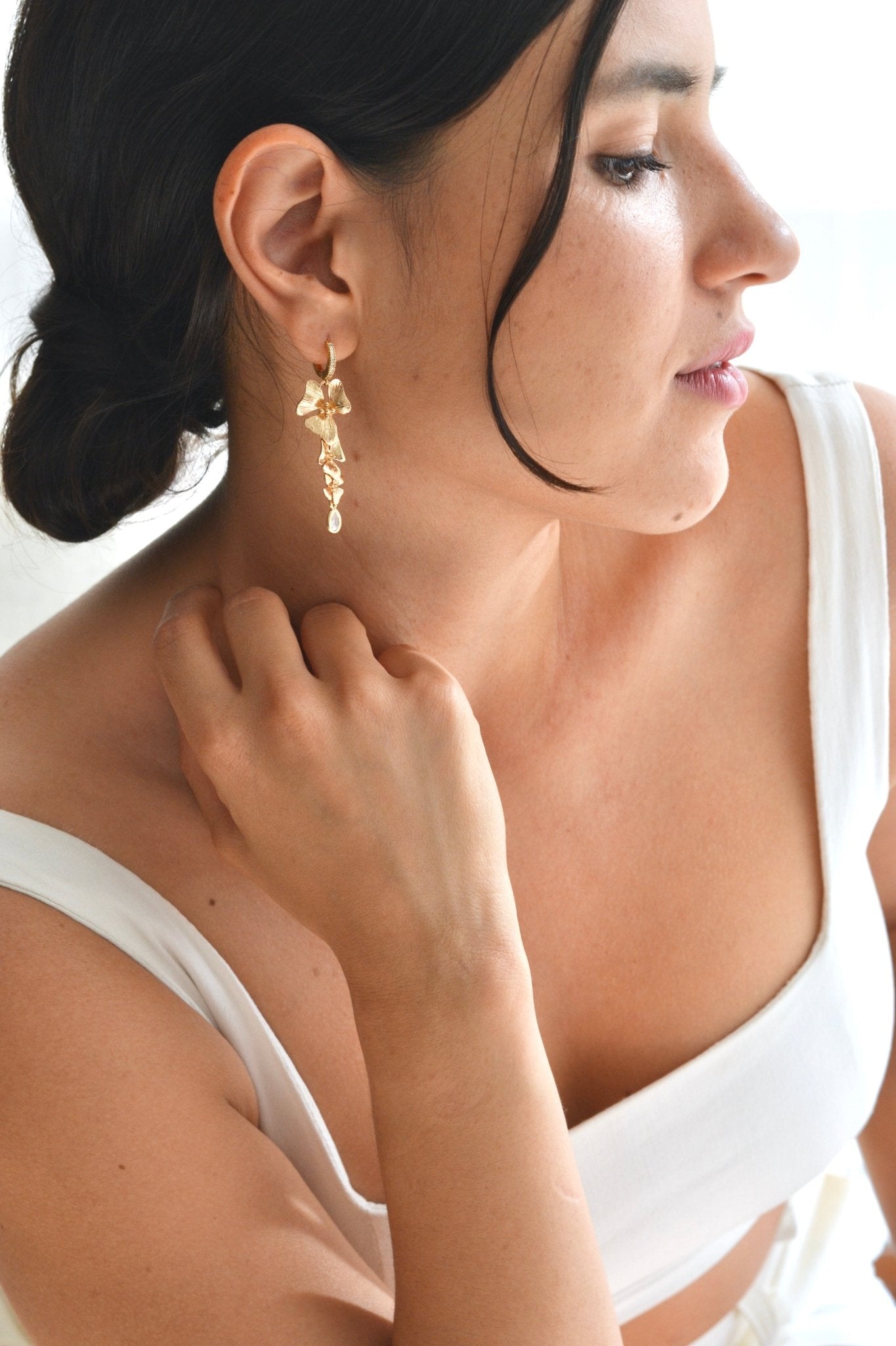 Florale - Boucles d'oreilles - Boucles d'oreilles longues - Atelier Lilac
