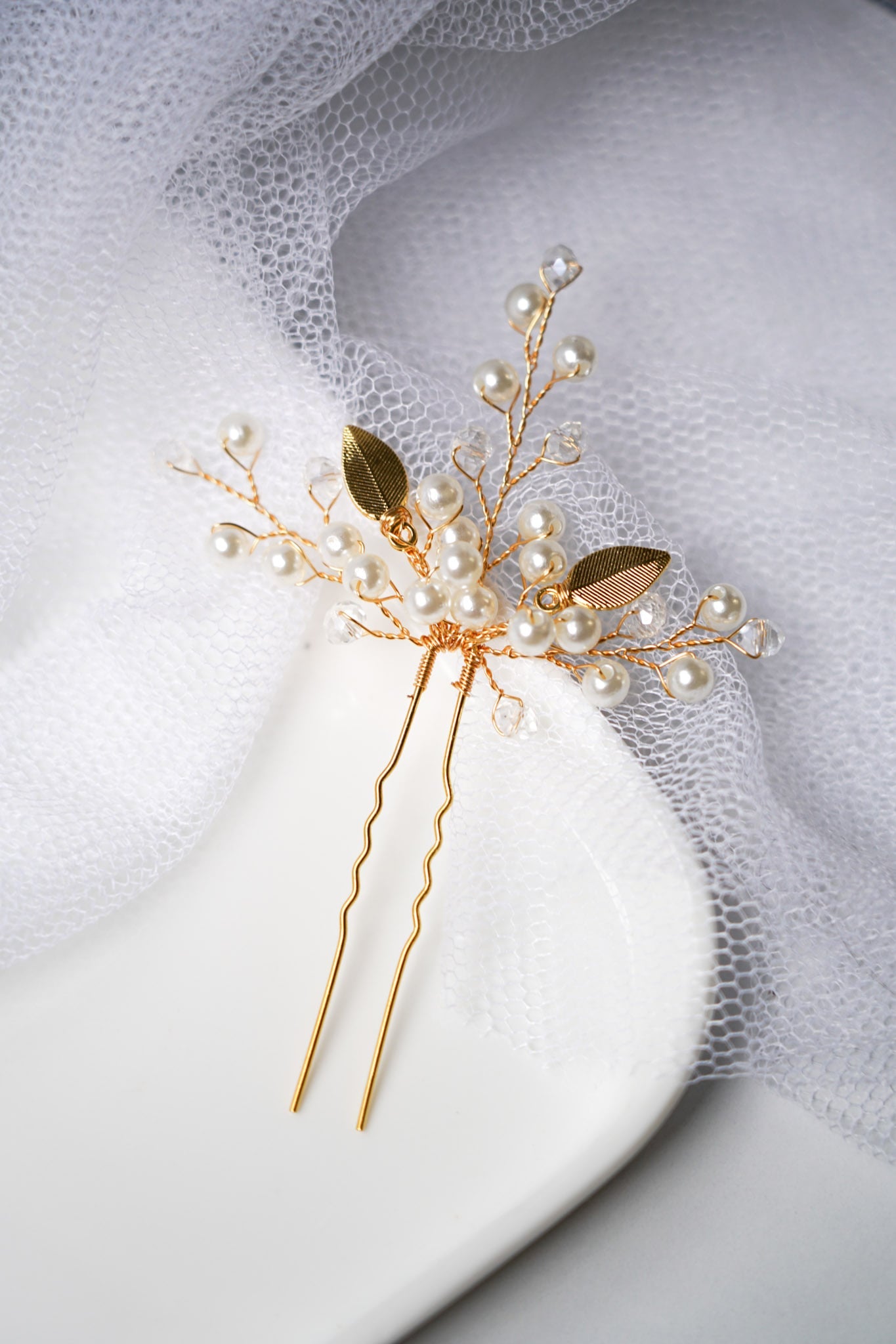 Flore - Pic à cheveux perles - Pic - Atelier Lilac