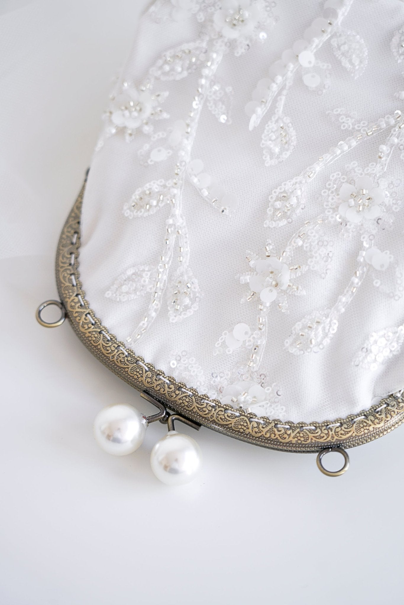 Freesia Perle - Sac de mariée élégant tissu perlé - Sac - Atelier Lilac