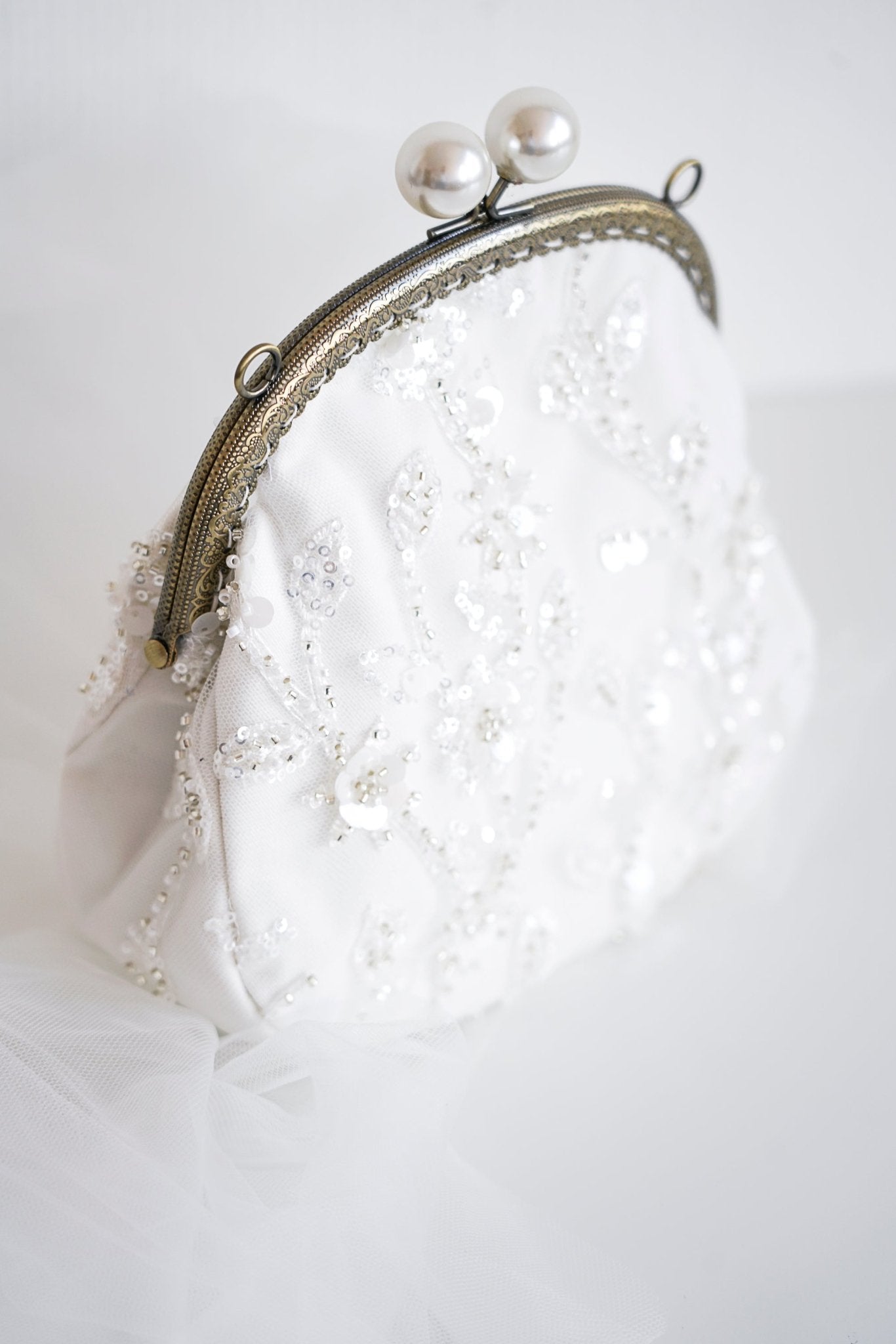 Freesia Perle - Sac de mariée élégant tissu perlé - Sac - Atelier Lilac
