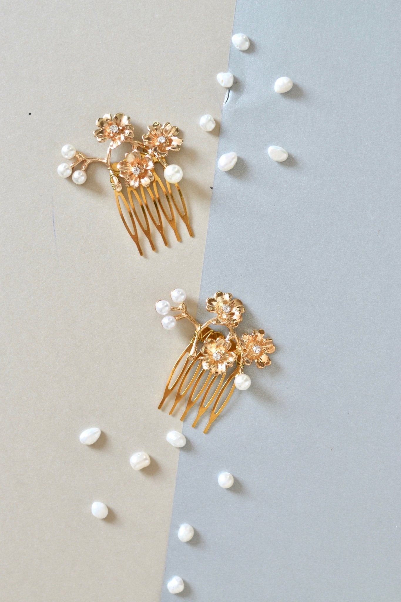 Miel - Petit peigne floral - Petit peigne - Atelier Lilac