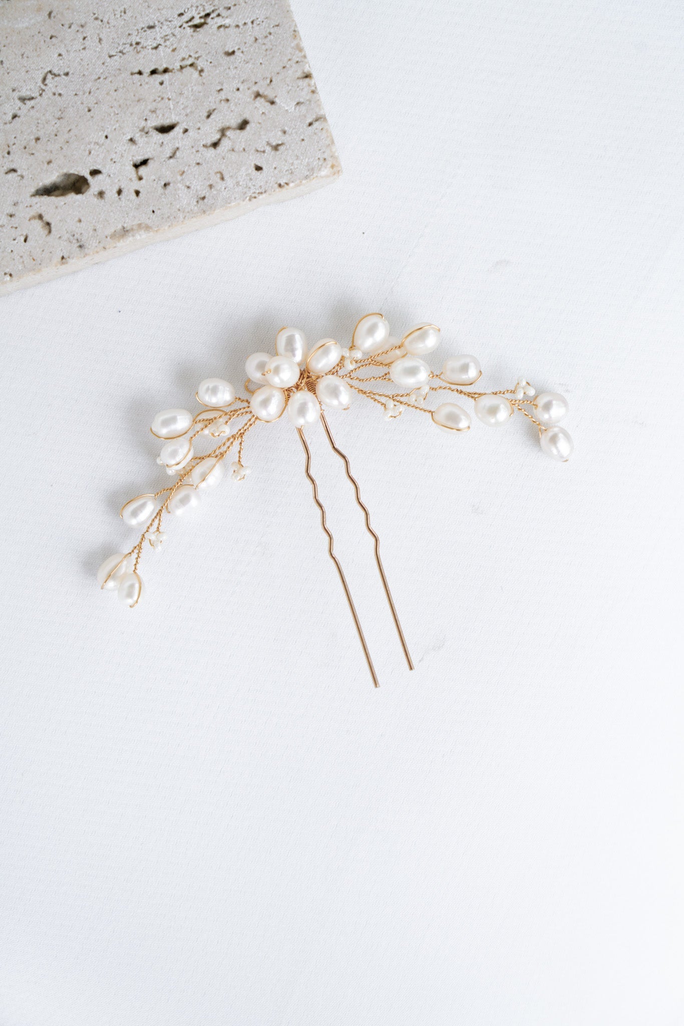 Némésie - Pic à chignon perles naturelles - Pic - Atelier Lilac