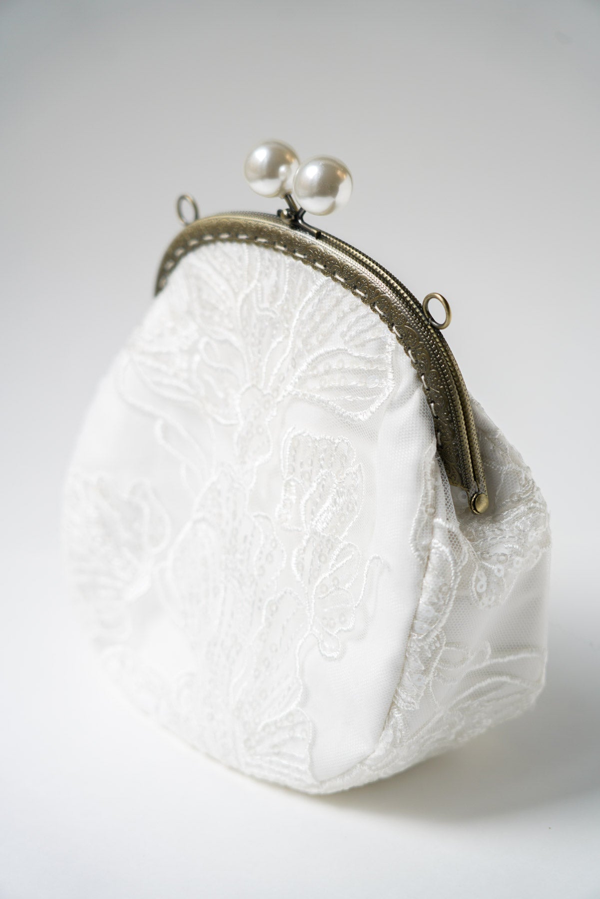 Orchidée Bronze - Pochette de mariée à perles - Sac - Atelier Lilac