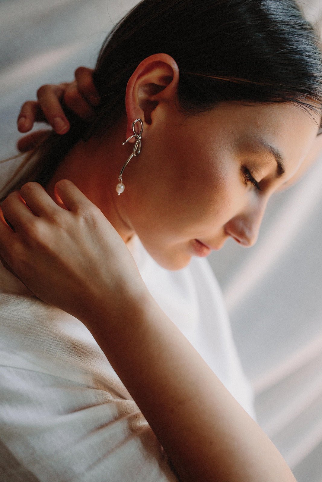 Papillon - Boucles d'oreilles mariage civil - Boucles d'oreilles longues - Atelier Lilac