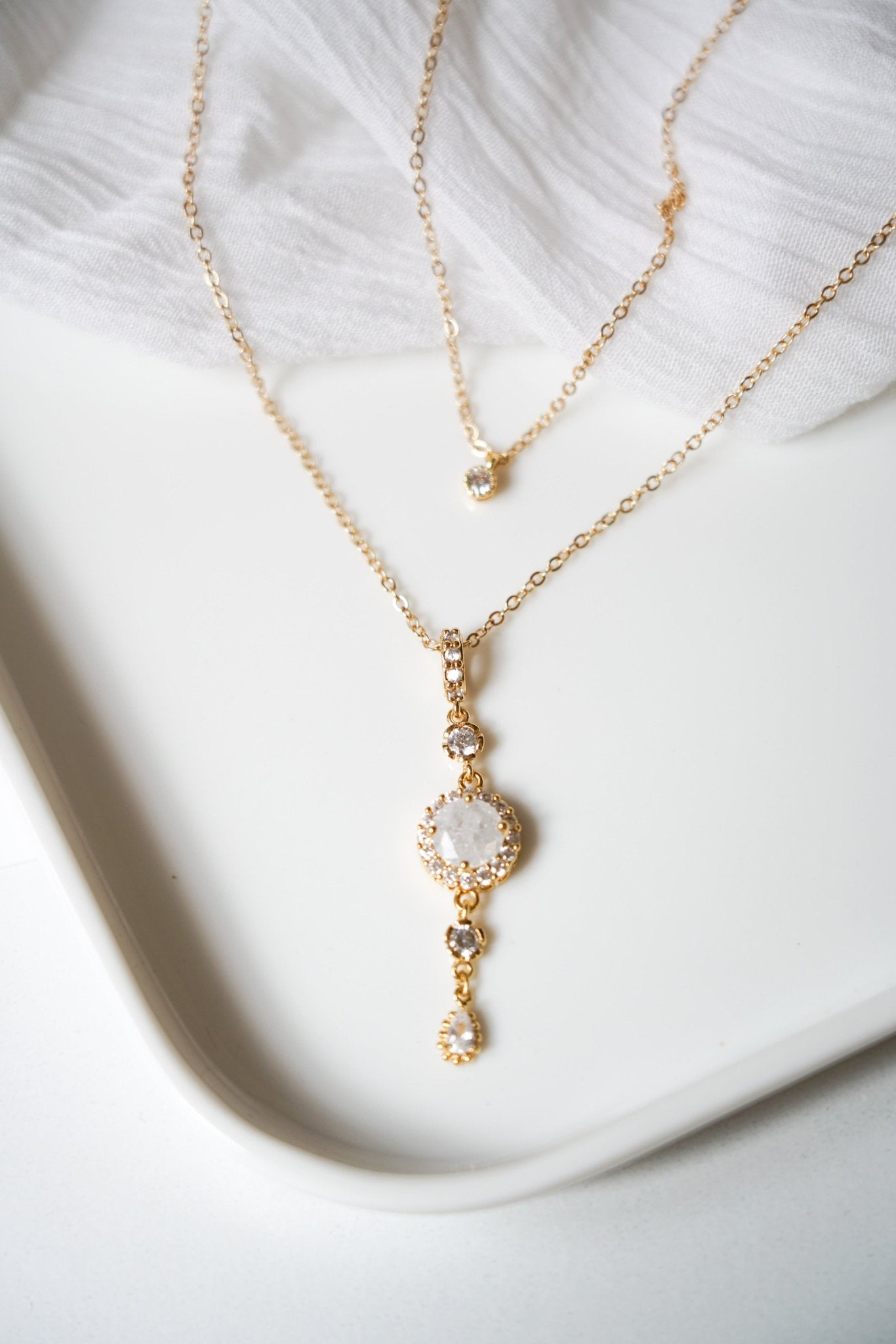 Pure - Collier de dos mariage au style glamour - Collier de dos - Atelier Lilac