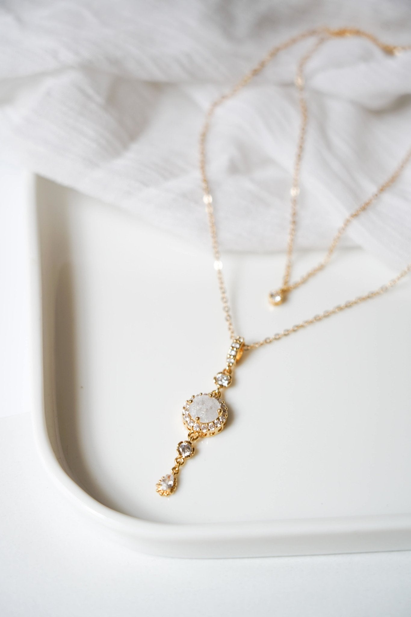 Pure - Collier de dos mariage au style glamour - Collier de dos - Atelier Lilac