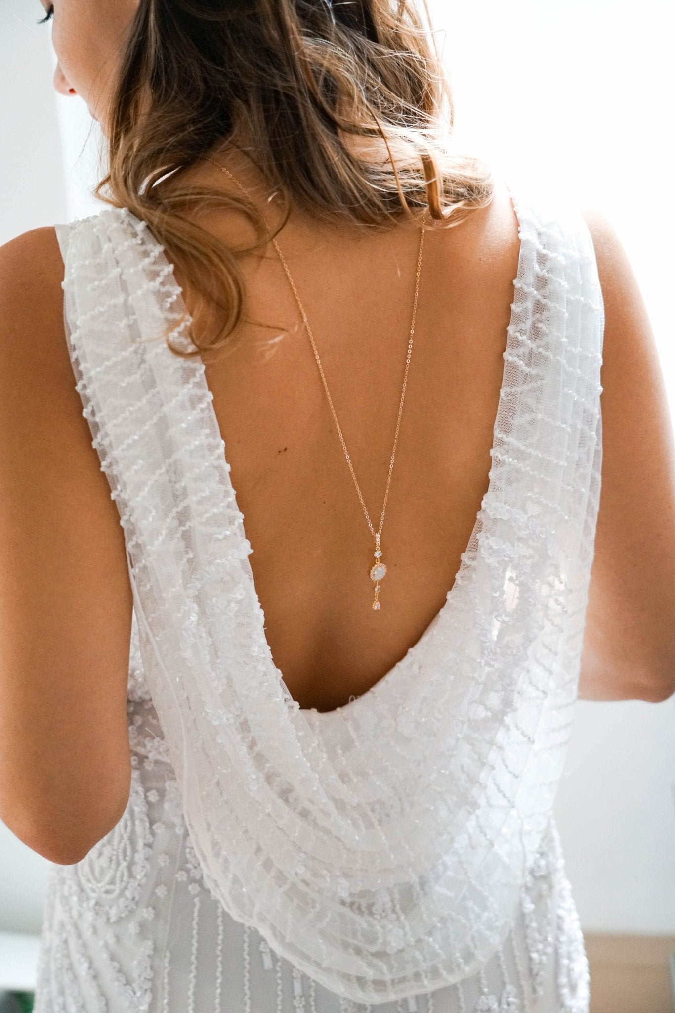 Pure - Collier de dos mariage au style glamour - Collier de dos - Atelier Lilac