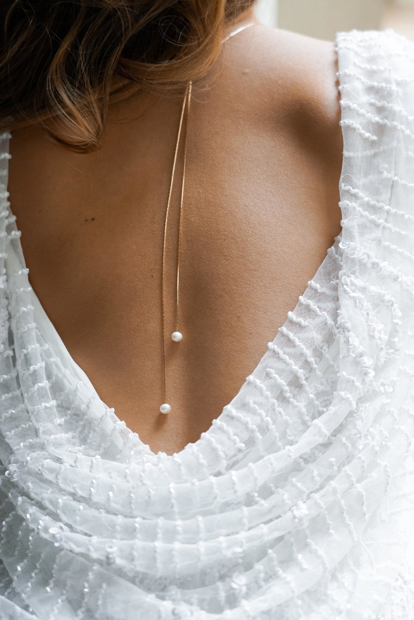 Raffinée - Collier de dos perles naturelles mariage - Collier de dos - Atelier Lilac