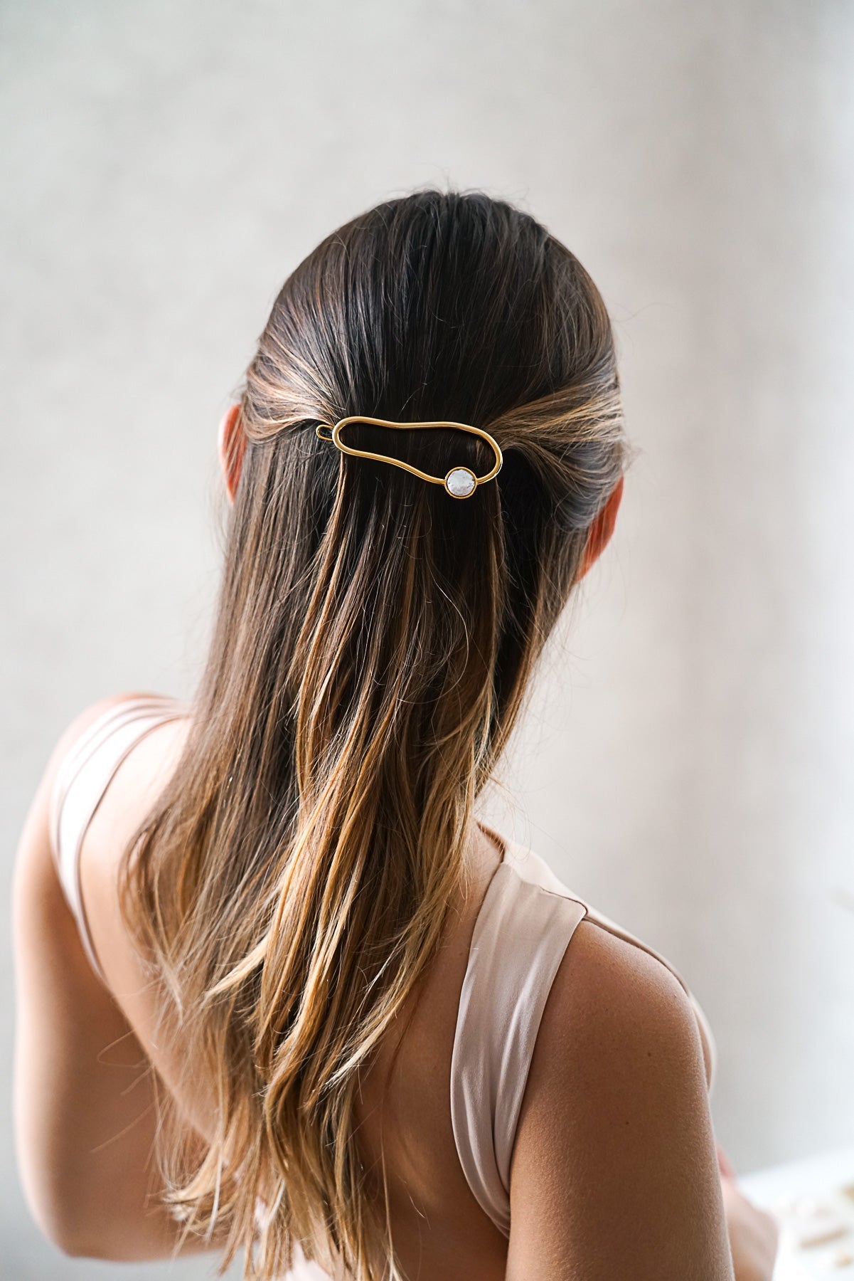 Supernova - Barrette cheveux asymétrique et perle - Barrettes - Atelier Lilac